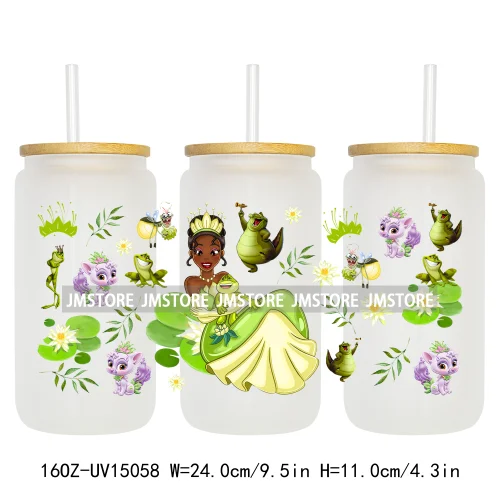 Princess Cartoon Magical Mirror Bow UV DTF Stickers Ready to Transfer Cup Wrap Custom Labels For Libbey Can Glass Tumblers Mugs