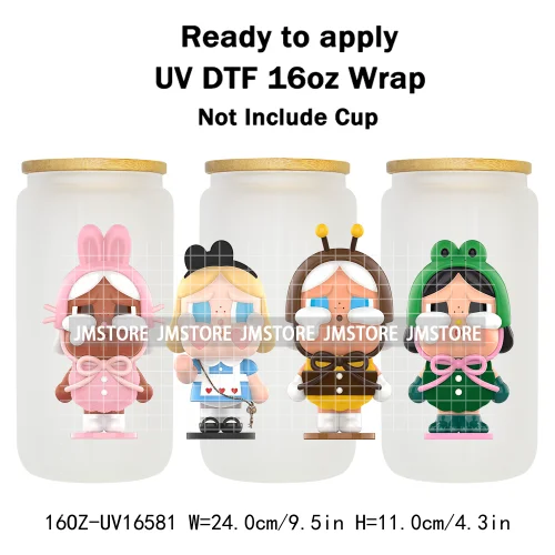 Cartoon Baby Monsters Cry UV DTF Stickers Ready To Transfer Cup Wrap Custom Labels DIY Craft For Libbey Can Glass Tumblers Mugs