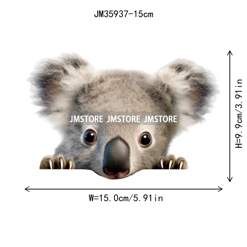 15cm 5.9in Kids Hide-and-seek Animal Iron On Heat Transfer Sticker For Clothes Vinyl Thermal Appliques Washable T-Shirt Decal