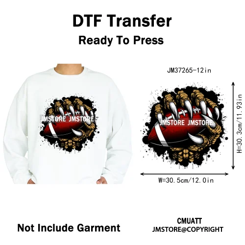 12in Graffiti Streetwear Beasts Cartoon Animals Hip Hop Quotes Iron on DTF Heat Transfers Stickers Ready to Press for Hoodies