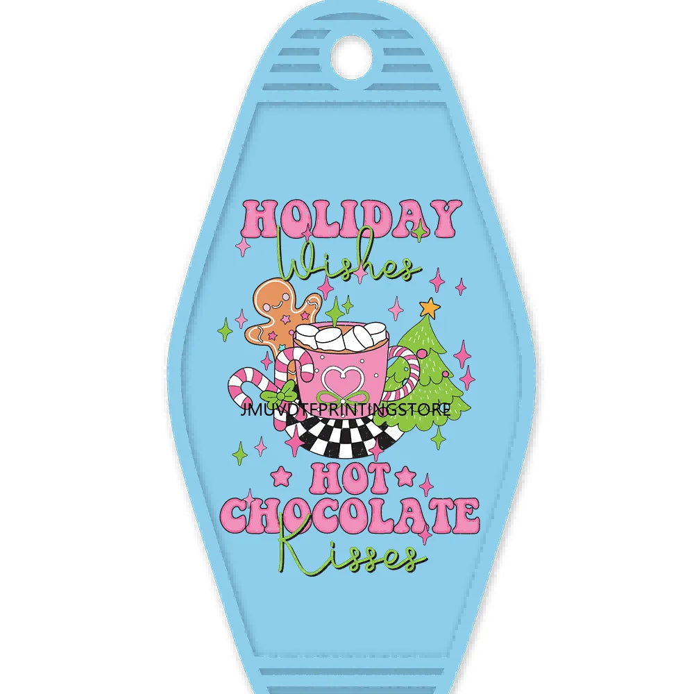 Retro Christmas Santa Claus Season High Quality WaterProof UV DTF Sticker For Motel Hotel Keychain Winterbasics