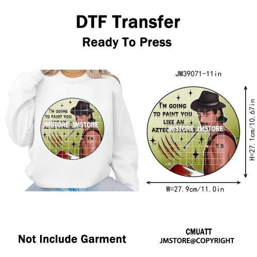 Ghoul Mum Witchy Halloween Horror Killer Movie Character Iron on DTF Washable Transfer Stickers Ready to Press for T-shirts Bags