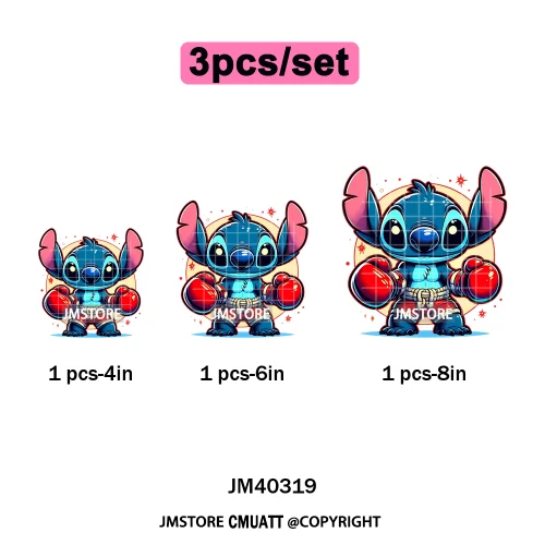 Funny Cartoon Playing Kids Love Character Thermal Printing Iron on DTF Washable Transfers Stickers Ready to Press for T-shirts