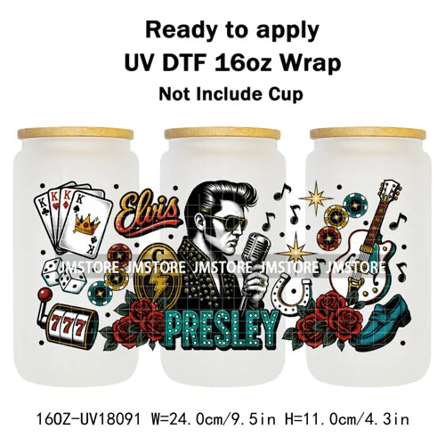 Halloween Pumpkin Spice Magical Cartoon 16OZ UV DTF Cup Wraps Ready To Apply Waterproof Transfer Stickers For Libbey Glass Can