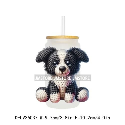 New Knitted Baby Animals UV Sticker Decals For Libbey Cold Cups Mugs Tumbler Transfer Stickers Waterproof High Quality Labels