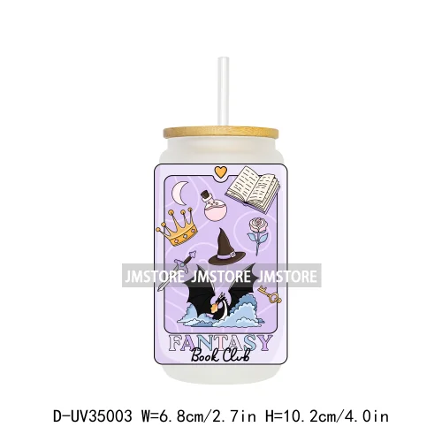 Trendy Readers Book Club UV Sticker Decals For Libbey Cold Cups Mugs Tumbler Transfer Stickers Waterproof High Quality Labels