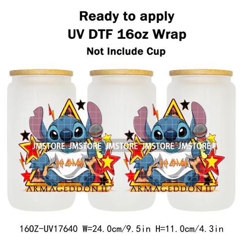 Scare Bears Halloween Horror Villain UV DTF Cup Wrap Ready To Apply Transfer Stickers Waterproof For Libbey Glass Can 16OZ Wraps