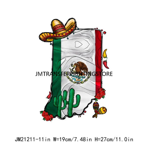 Let's Fiesta Love Mexico Cinco De Mayo La Mama Chingona Design Decals Mamacita Pinata Gnomizes DTF Transfer Stickers For T-shirt