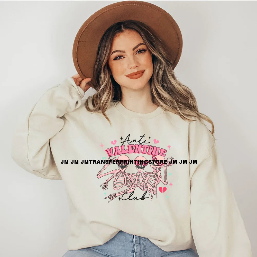 Hot Sale Western Highland Cow Pink Be Mine Heifer Valentine Printing DTF I Love Moo XOXO Heat Transfer Stickers For Hoodies