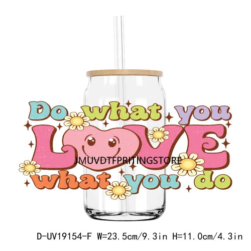 Positive Affirmations Good Vibes UV DTF Transfers Sticker Decals For Libbey Cold Cups Mugs Tumbler Waterproof DIY Craft Kindness