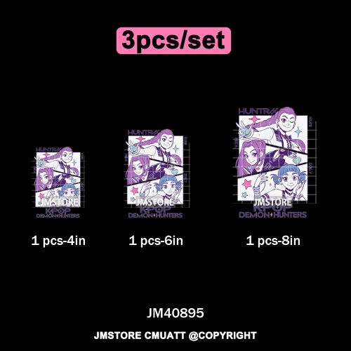 Kpop Movie Style Soda Pop Demon Inspired Movie Girl Dinner Iron on DTF Washable Transfers Stickers Ready to Press for Hoodies