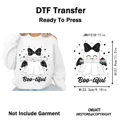 Cute Soda Can Energy Drink Boo Ghost Coquette Spooky Halloween Iron on DTF Washable Transfer Sticker Ready to Press for Clothing