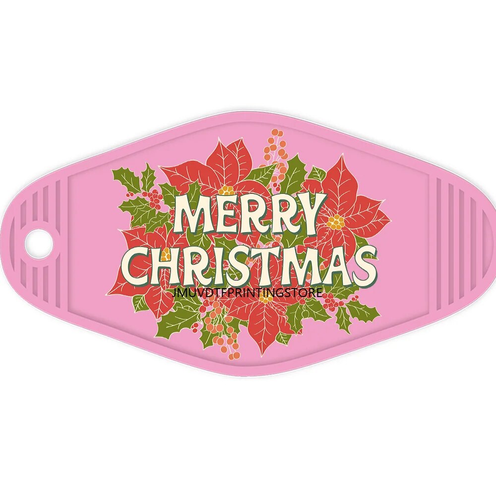 I Believe In Santa And Dinosaurs High Quality WaterProof Christmas UV DTF Sticker For Motel Hotel Keychian