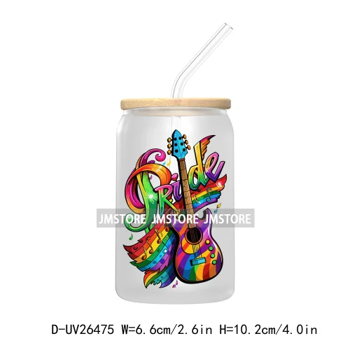 LGBT Quotes UV DTF Transfer Stickers Decals For Libbey Cold Cups Mugs Tumbler Waterproof DIY Custom Logo Labels Rainbow Pride