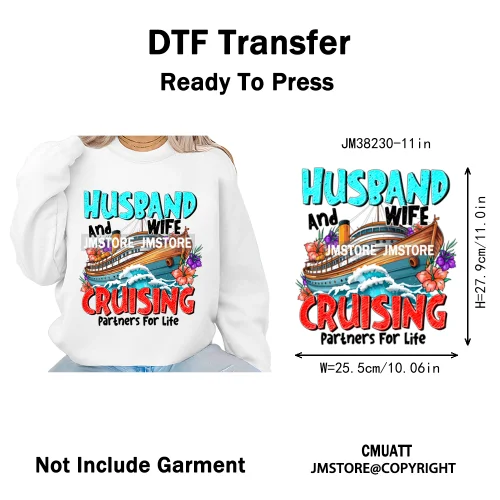 Tropical Summer Tequila Cocktail Drink Sunsets Salty Beach Vibes Logo Iron on DTF Transfers Stickers Ready to Press for Clothing