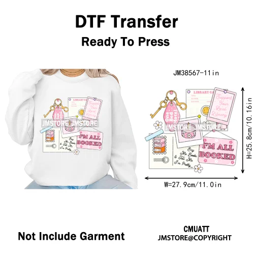Trendy In My Girls Era Teacher School Good Vibes Quotes Iron on DTF Washable Transfers Stickers Ready to Press for Textile Bags