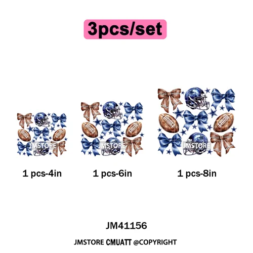Faux Glitter Leopard Game Day American Football Sport Coquette Iron on Washable DTF Transfer Stickers Ready to Press for Clothes