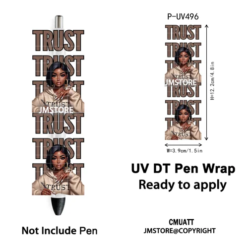 Black Girl Praying Afro Women Faith UV DTF Pen Wraps Ready To Apply Transfer Sticker Print Waterproof High Quality UV DTF Decal