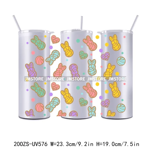 Coquette Easter Peeps Spring Floral Bunny Eggs 20OZ Skinny Tumbler Wrap UV DTF Transfer Stickers Personalized Logo For Tumbler