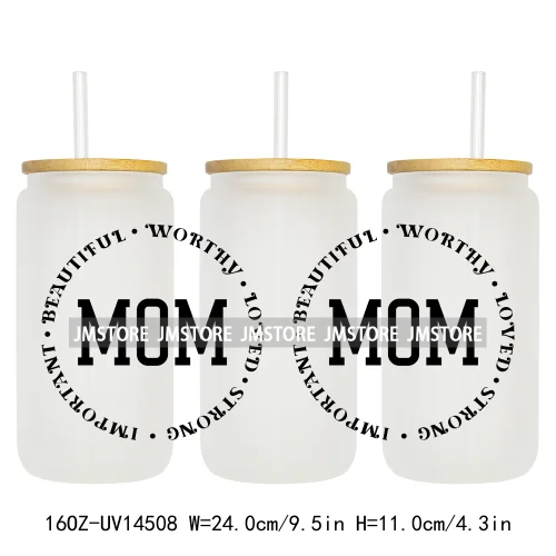 Girl Boy Mom Funny Quotes UV DTF Stickers Ready to Transfer Cup Wrap Custom Labels DIY Craft For Libbey Can Glass Tumblers Mugs