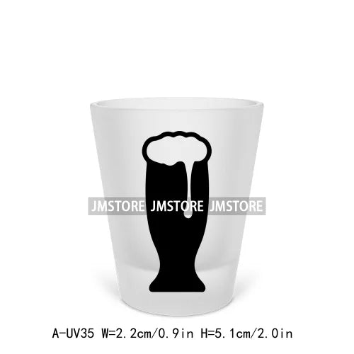 I Need A Huge Glass Of Wine Beer Mugs Alcohol Saying Short Glass Cups Decals UV DTF Transfers Stickers Waterproof DIY Craft