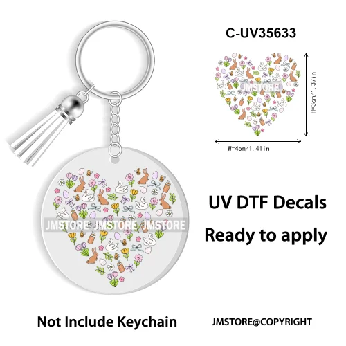 Trendy Bookish Inspirational Quotes UV DTF Decal Round Keychain Ready To Apply WaterProof Transfer Stickers For Circle Keychain