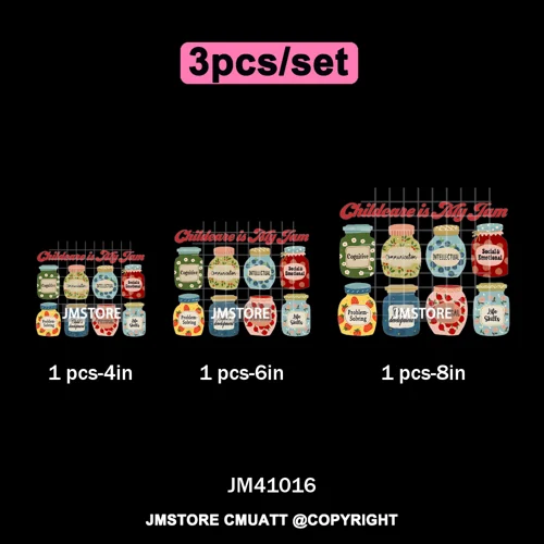 Daycare Teacher Life Inspire Love School Childcare Quotes Iron on Washable DTF Transfer Stickers Ready to Press for T-shirts Bag