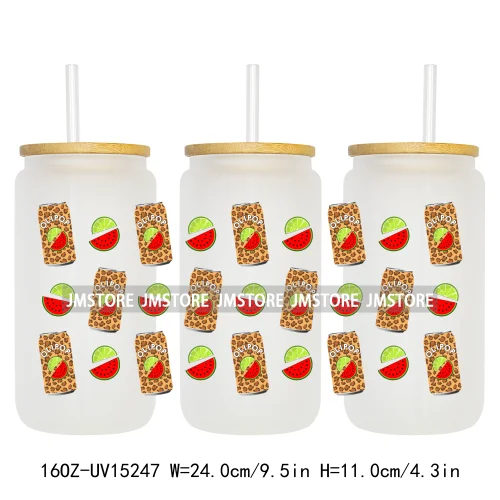 Coquette Soda Can Fruit Drink 16OZ UV DTF Cup Wraps Ready To Apply Waterproof Transfer Stickers For Libbey Glass Can Tumblers