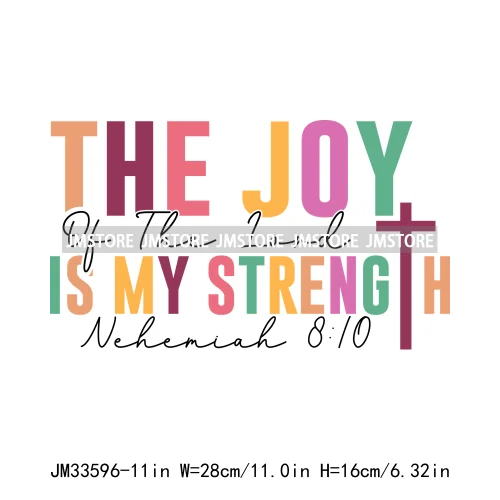 Colorful Faith Jesus God Religious Bible Verse Affirmation Spirits Iron On DTF Transfers Stickers Ready To Press T-shirts Bags