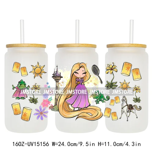 Magical Princess Best Friends UV DTF Stickers Ready to Transfer Cup Wrap Custom DIY Craft For Libbey Can Glass Tumblers Mugs