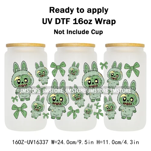 Laboo Killers Friends Halloween Monster Doll UV DTF Stickers Ready To Transfer Cup Wrap Custom Logo For Libbey Can Glass Tumbler
