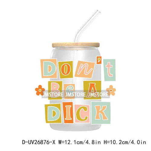 In My Bookish Era UV DTF Sticker For 16OZ Libbey Glass Cup Can Wrap Transfer Stickers Custom Labels Prints DIY Logo Be Kindness