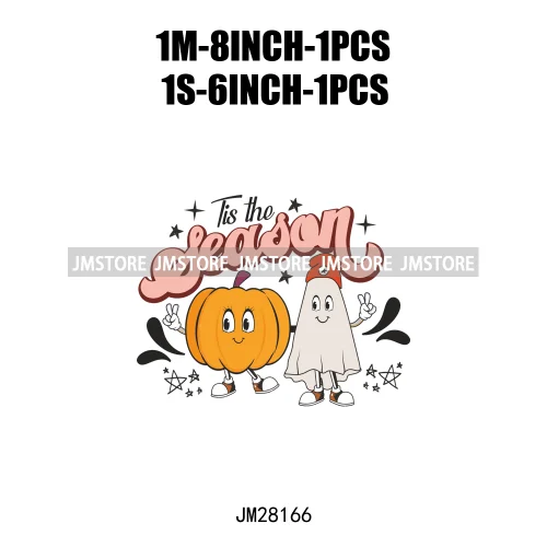 Cute Mama Babe Stay Spooky Let's Go Ghouls Halloween Season Designs DTF Iron On Transfers Stickers Ready To Press For Clothes