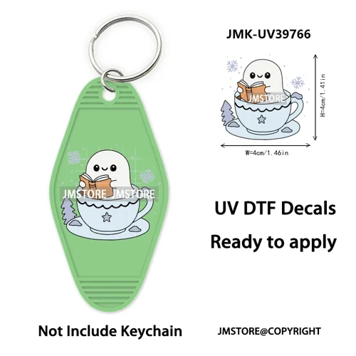 Season Reading Bookish Affirmation UV DTF Motel Keychain Decal Ready To Ship Custom Transfer Stickers Prints For Hotel Keychain