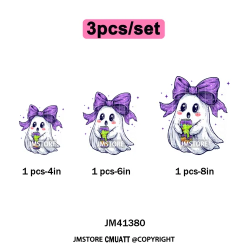 Cute Soda Can Energy Drink Boo Ghost Coquette Spooky Halloween Iron on DTF Washable Transfer Sticker Ready to Press for Clothing