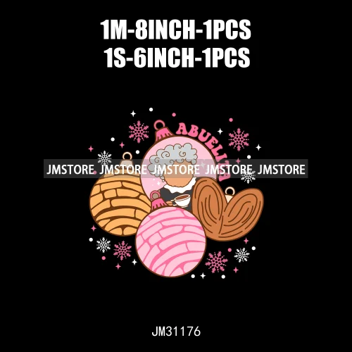 Funny Tis The Season Mexican Chocolate Pink Christmas Pan Dulce Spanish Iron On DTF Transfer Stickers Ready To Press For Clothes