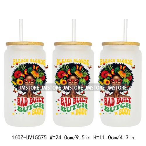 1865 Juneteenth Black History Month UV DTF Cup Wraps Ready To Apply CustomTransfer Stickers For 16OZ Libbey Glass Can Tumbler