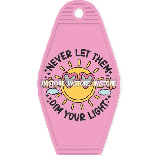 Positive Affirmations High Quality WaterProof UV DTF Sticker For Motel Hotel Keychain Custom Label Kindness Inspirational Quotes