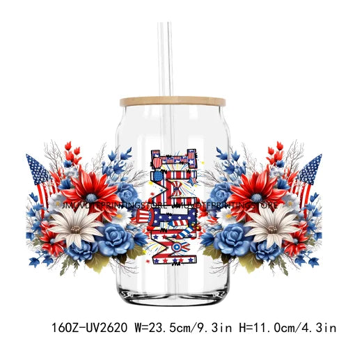 Mama Floral Flower Mother's Day UV DTF Sticker For 16OZ Libbey Glass Cup Can Wrap Transfer Sticker Custom Labels DIY Logo