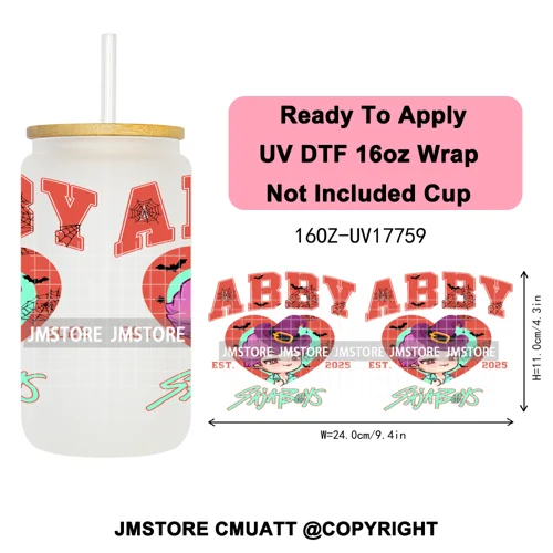 Demon Hunters Kpop Derpy Halloween Mystery Boys UV DTF Stickers Ready To Apply Cup Wrap High Quality For 16OZ Libbey Can Glass