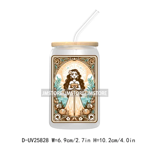 Cartoon Tarot Card UV DTF Transfer Stickers Decals For Libbey Cold Cups Mugs Durable Waterproof Custom Labels Magical Kingdom