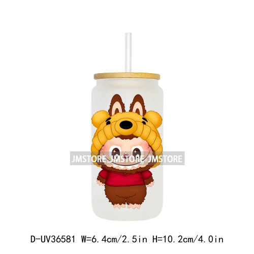Funny Cartoon Monster Doll In Costume UV Sticker Decals For Libbey Cold Cups Mugs Tumbler Transfer Stickers Waterproof Prints