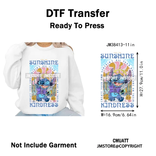 Funny Shells Coquette Bow Summer Salty Vibes Cartoon Printing Designs Iron On DTF Transfer Stickers Ready To Press T-shirts Bags