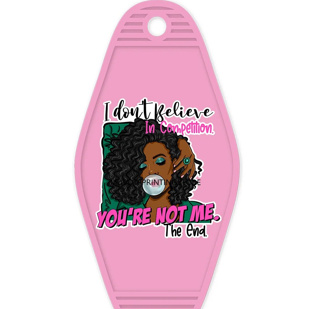 Beautiful Afro Girl Magic Melanin Black Woman High Quality WaterProof UV DTF Sticker For Motel Hotel Keychian