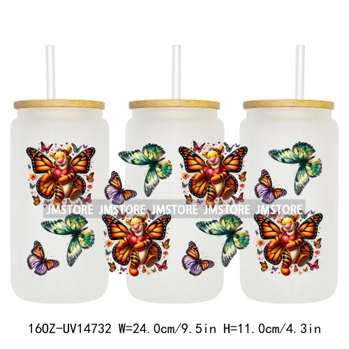 Cartoon Princess Hearts UV DTF Stickers Ready to Transfer Cup Wrap Custom Labels DIY Craft For Libbey Can Glass Tumblers Mugs