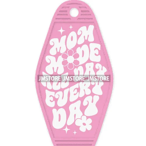 Mama Needs Coffee Mom Life High Quality WaterProof UV DTF Sticker For Motel Hotel Keychain Mother's Day