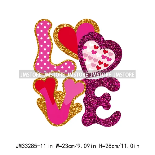 Colorful Love Heart Lips Coquette Happy Valentine's Day Iron On DTF Heat Press Transfers Stickers Ready To Press For Clothing