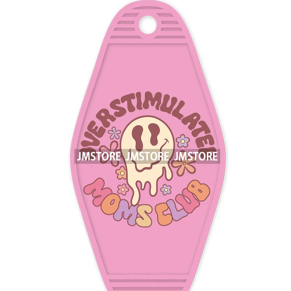 Cool Moms Club Motherhood High Quality WaterProof UV DTF Sticker For Motel Hotel Keychain Autism Mama Mommy Mother's Day