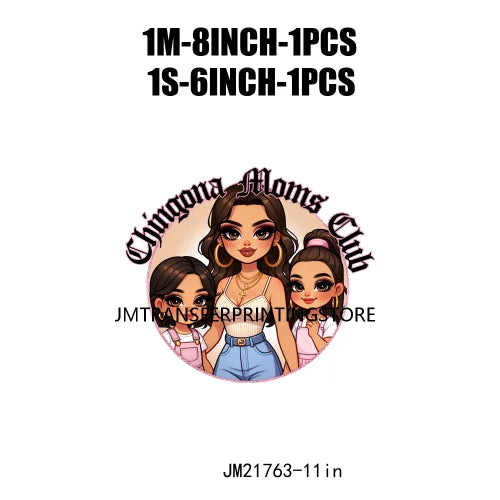 Latina Mexican Chingona Chicana Mom Sayings Hay Comida En La Cas Porque Soy Tu Madre Y Punto DTF Transfer Stickers For Hoodies