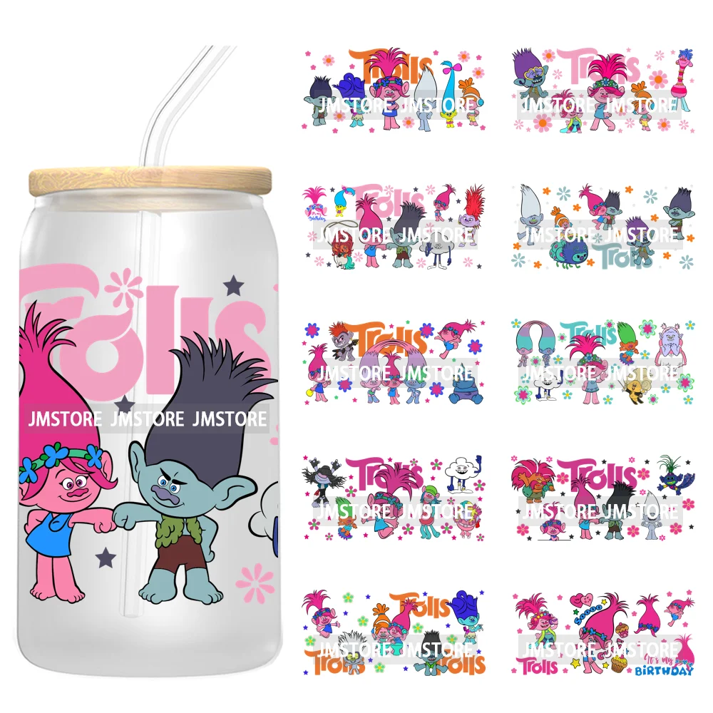 Kids Cartoon Best Friends UV DTF Stickers Ready to Transfer Cup Wrap Custom Labels DIY Craft For Libbey Can Glass Tumblers Mugs